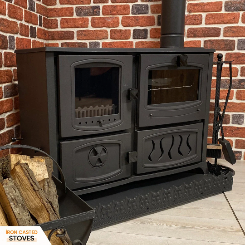 Cast Iron Fireplace with Furnace