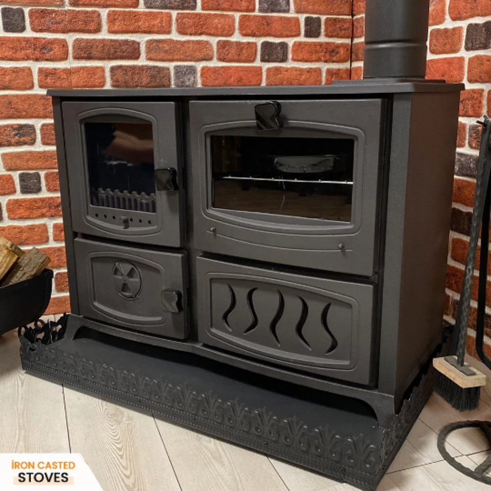 Cast Iron Fireplace with Furnace